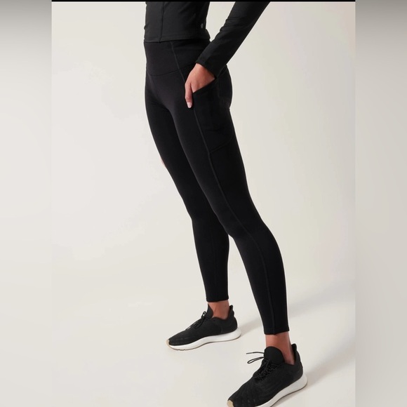 Athleta Altitude Stash Tight Polartec Powerstretch Pants Fleece Lined M - Picture 2 of 7